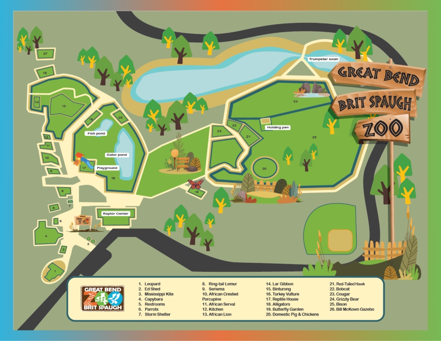 Great Ford Zoo map showcasing animal habitats, visitor routes, and key amenities for an enjoyable experience - Copy
